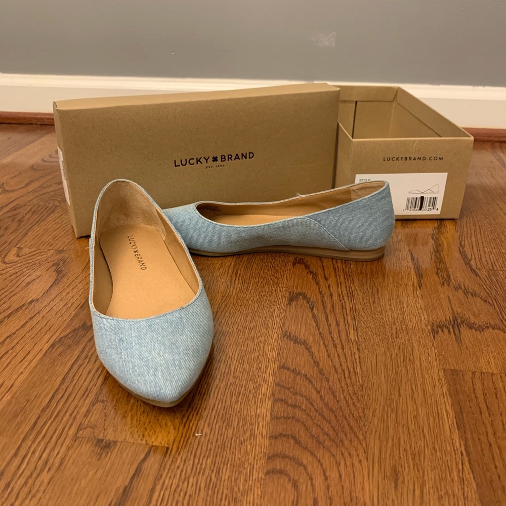 Lucky chambray flats